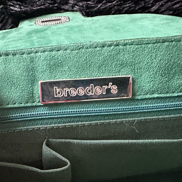 Faux Snakeskin Saddle Bag EUC Green & Orange Tassel Accent - Picture 10 of 12